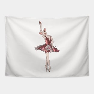 Pig Ballerina Tutu Tapestry