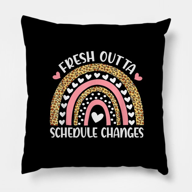 Fresh outta schedule changes Rainbow back to school Counselor Pillow by HBart