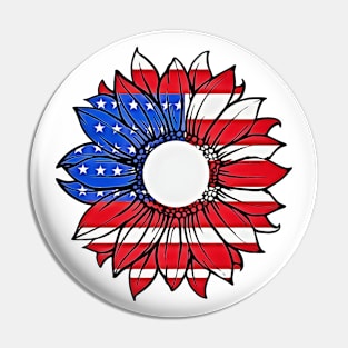 4th of July US Flag Independence Day Pin