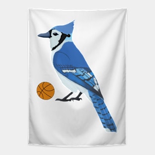 Basketball Blue Jay Tapestry