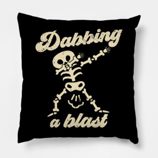 Dabbing a Blast - Funny Skeleton Fart Joke Pillow