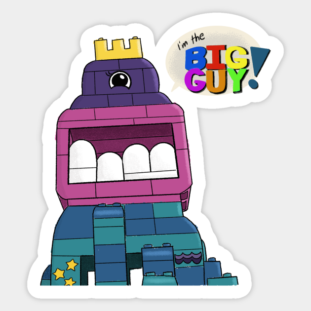 bryder daggry Brug for beskyttelse Lego Movie 2 Planet Duplo Alien Big Guy - Duplo - Sticker | TeePublic