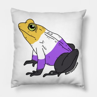 Non Binary Pride Frog Pillow