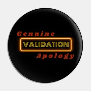 GenHeal Genuine Apology T-Shirt Pin