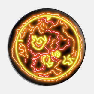 Electric Solar System Neon Sun Top Left Pin