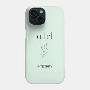 Arabic Line Art Floral Design with Arabic Writing Phone Case