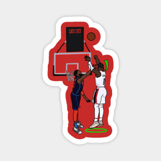 Damian Lillard Hits A Green Light Over Paul George FTW - NBA Portland Trailblazers Magnet