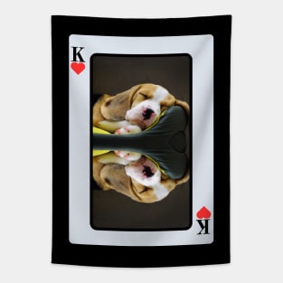 Beagle King Of Hearts Tapestry