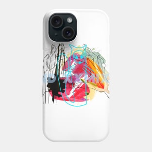 Cat abstract collage Phone Case