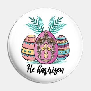 Orthodox Jesus Easter Egg Cross Greek Lent Scripture Pin