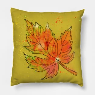 Fall maple leaf Pillow