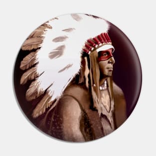 Chief Native Warrior Art | Tribal-Inspired Illustration" Pin