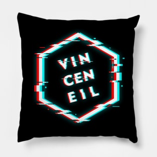 VINCE NEIL POLYGON GLITCH Pillow