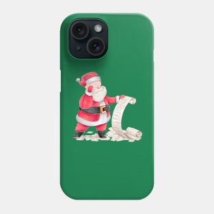 Santa Claus TO DO LIST Phone Case