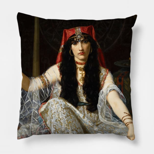 The Sorceress by Hugues Merle Pillow by Classic Art Stall