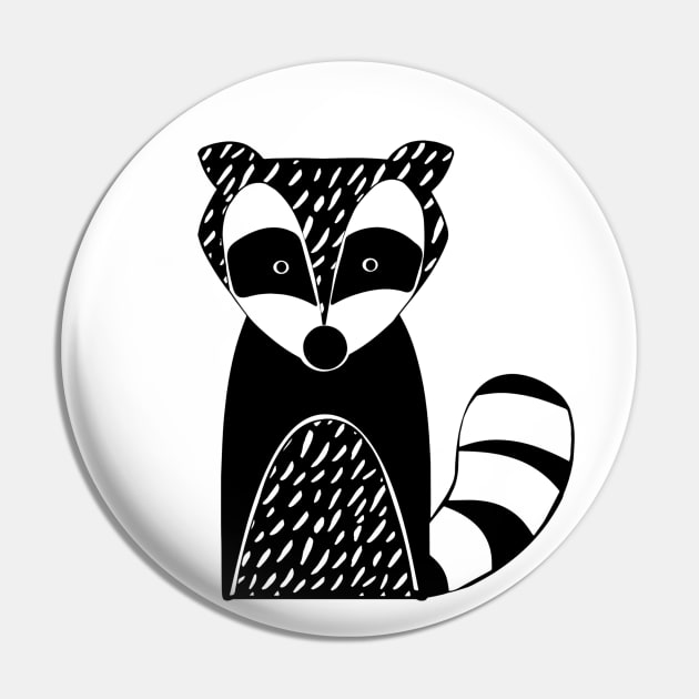 Raccoon Cute Design Pin by Original2000