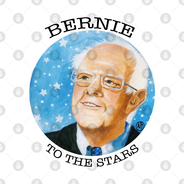 Bernie To The Stars -black design by Polkadotdreamer