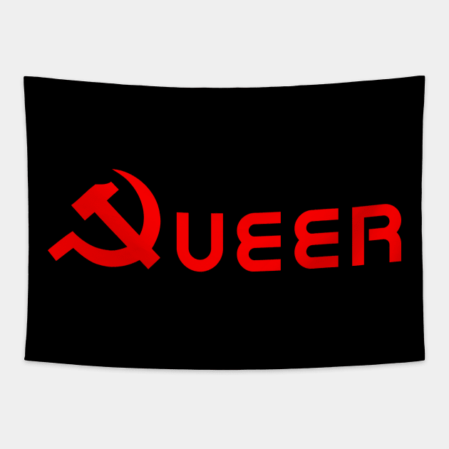 Queer Communist Hammer and Sickle Communism Symbol Tapestry by EddieBalevo