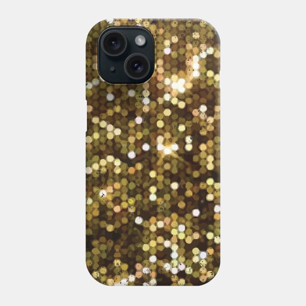 Beautiful Gold Sequin Style Glitter Pattern Phone Case by GDCdesigns