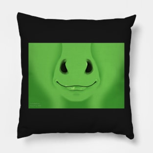 Green Horse Face Pillow