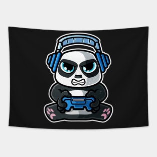 Video Games Nerd Giant Panda Bear Gaming - Gamer Gift graphic Tapestry