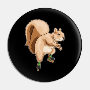 Squirrel Inline skating Roller skates Pin