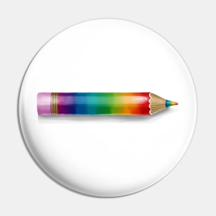 Rainbow Pencil Pin