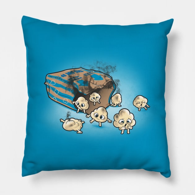 Pop corn Pillow by Cromanart