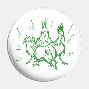 The Bad Birds (Green) Pin