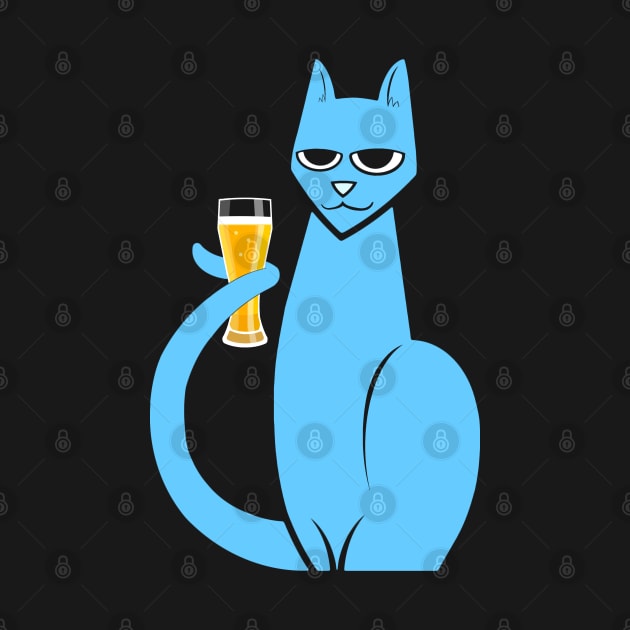 Cat with Beer by BeringerTwit