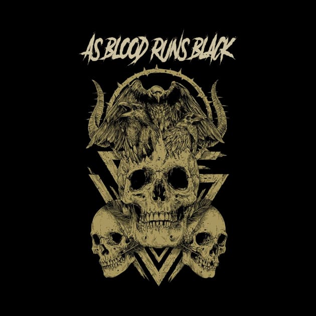 AS BLOOD RUNS BLACK BAND MERCHANDISE by Angelic Cyberpunk