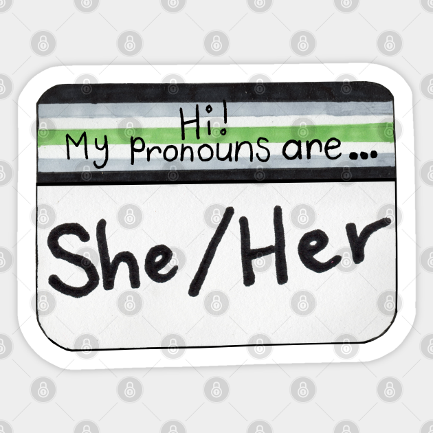 Pronouns Agender Version Pronouns Sticker Teepublic