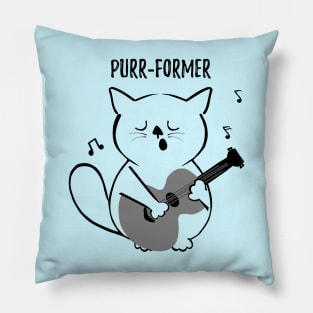 Musician gift / Cat Lover Gifts For Cat People / Guitarist Gift Pillow