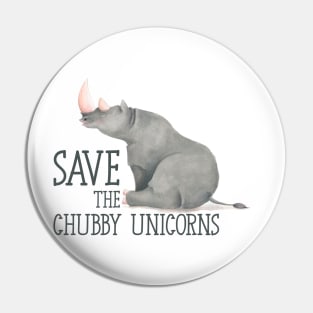 Save the chubby unicorns Pin