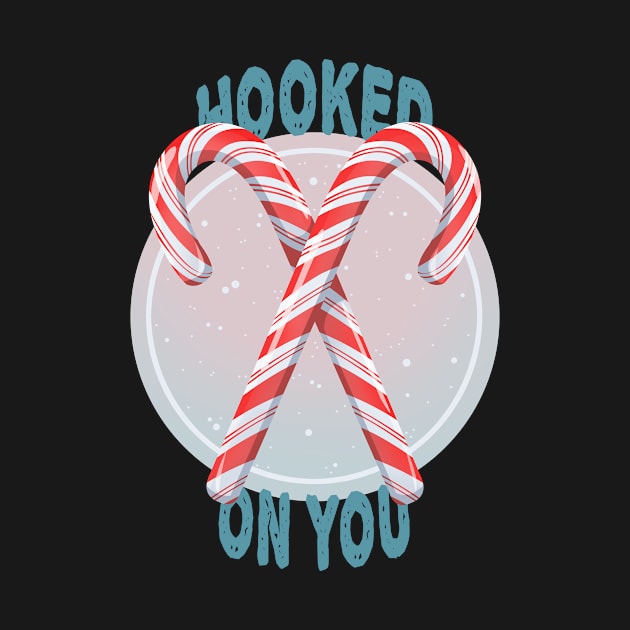 Hooked on You retro Christmas candy canes by Art by Angele G