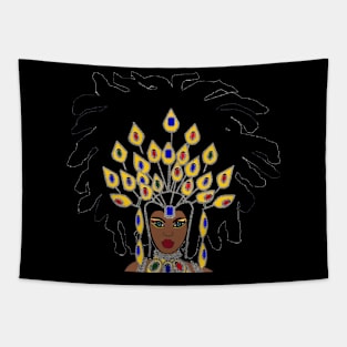 Natural Hair Queen Loc Afro Beauty Tapestry