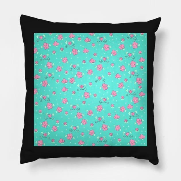 Spring Pink Floral Pillow by kelnan