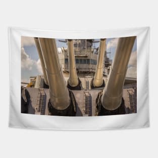 Guns of USS Missouri (BB-63) Tapestry