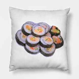 Vegan Sushi Photo Art Pillow