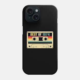 Best Of 1974 50th Birthday Gifts Cassette Tape Vintage Phone Case