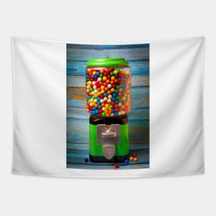 Green Bubblegum Machine Tapestry