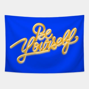 Be yourself 3D gold 5 Tapestry