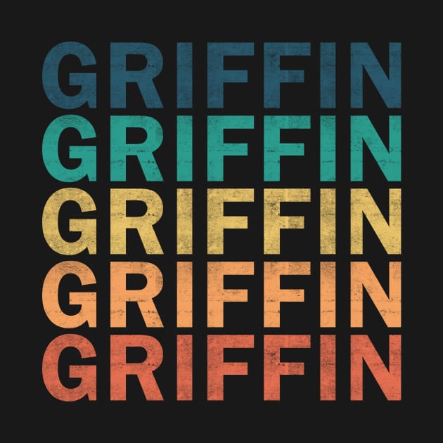 Griffin Name T Shirt - Griffin Vintage Retro Name Gift Item Tee by henrietacharthadfield