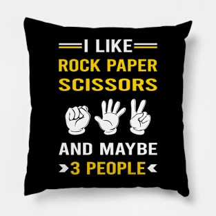 3 People Rock Paper Scissors Pillow