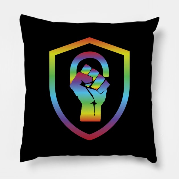 LGBT Sheild Logo Pillow by blacksincyberconference