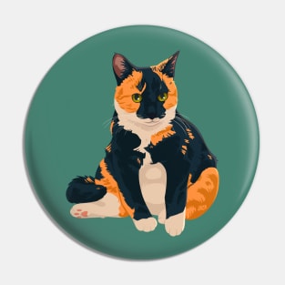 Chonky Calico Sitting Pin