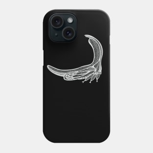 Treehopper Ink Art - cool bug design - on black Phone Case