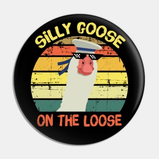 Retro Silly Goose On The Loose Pin