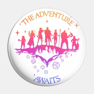 The Adventure Awaits - Rainbow | DnD Party adventures Pin