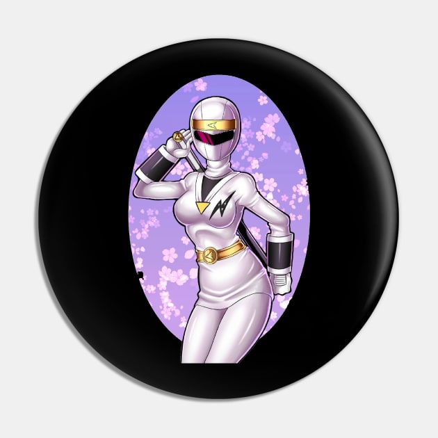 white ranger Pin by fancy ghost